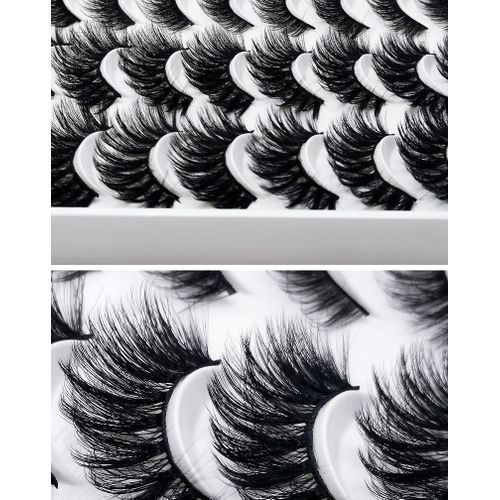 20 Pairs / Sets Of 6D Mink False Eyelashes Handmade