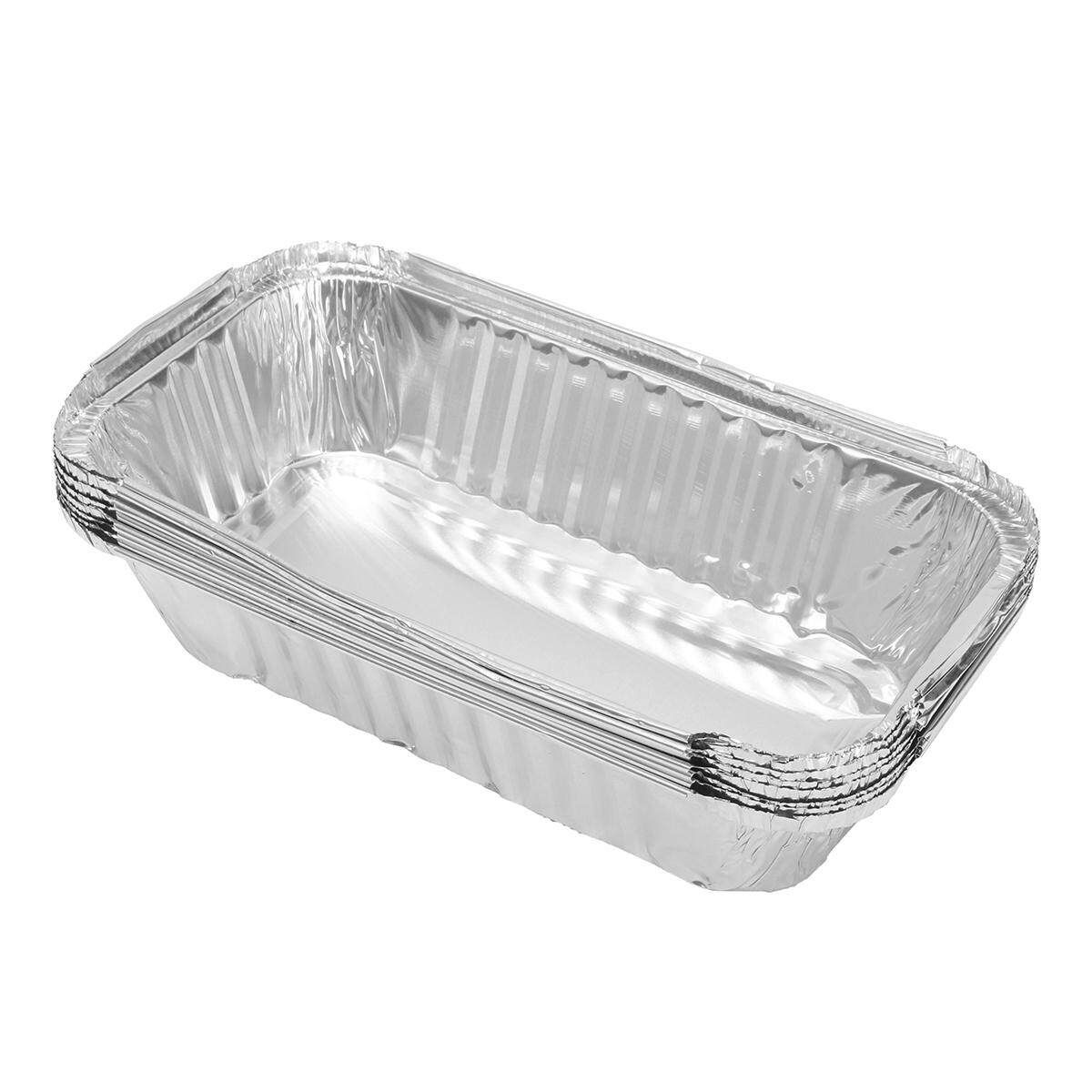 Lot 40 Set Aluminum Foil Trays BBQ Disposable Food Container Baking Pan /W Lids#850ml 650ml