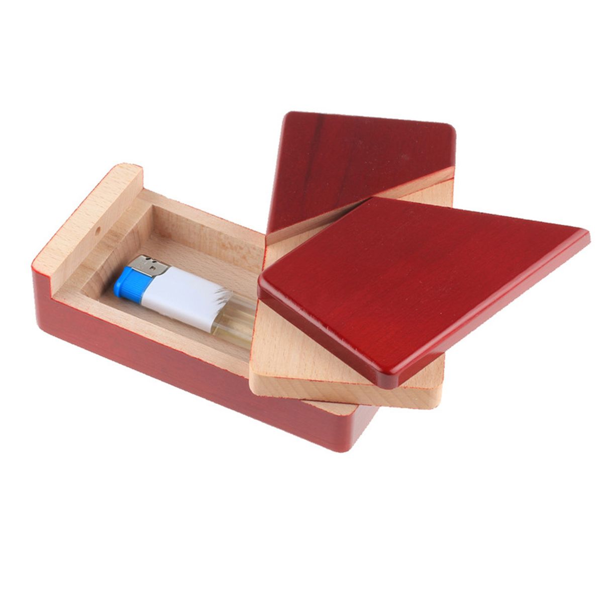 Wooden Organ Puzzle Secret Box Kongming Lock Kids-Red