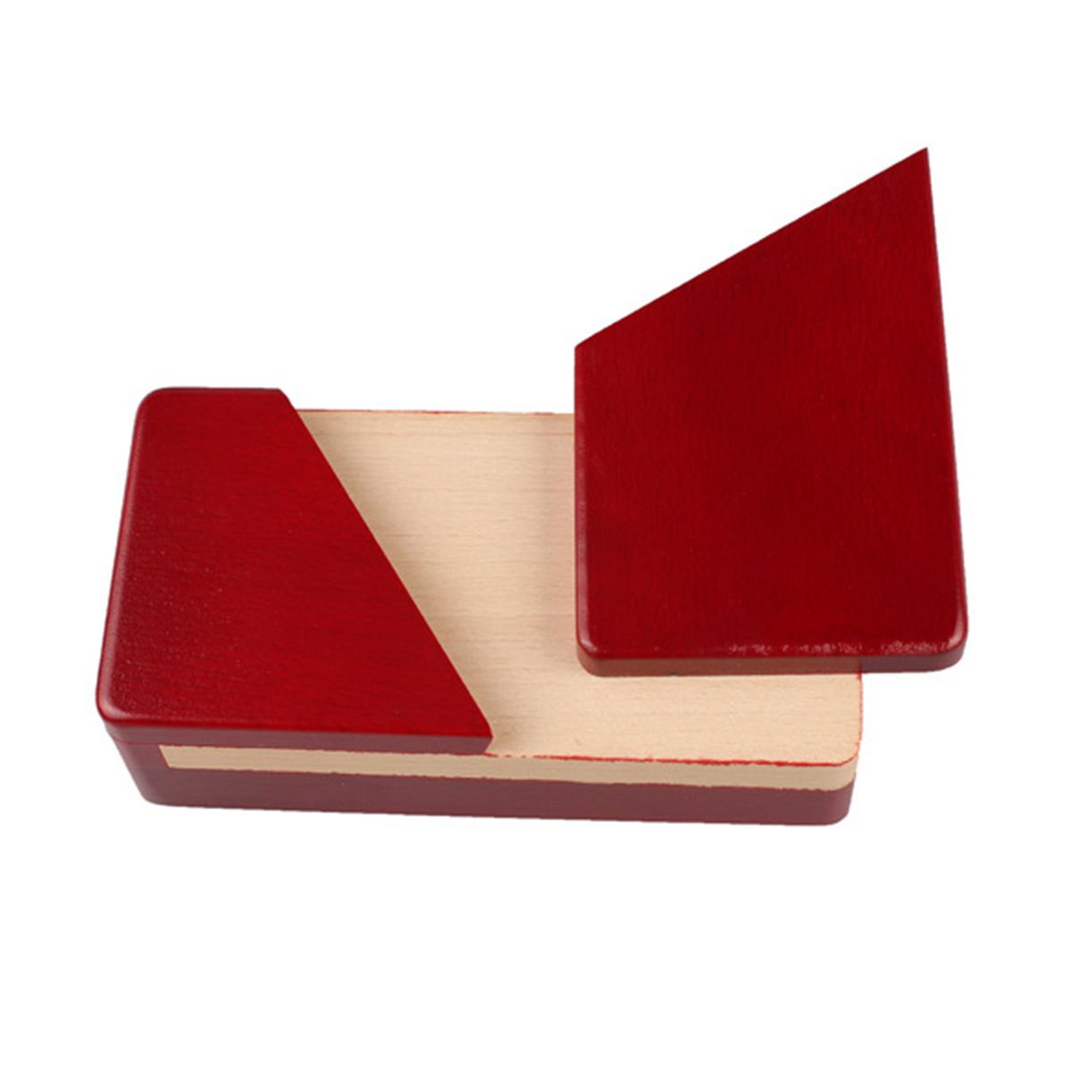 Wooden Organ Puzzle Secret Box Kongming Lock Kids-Red