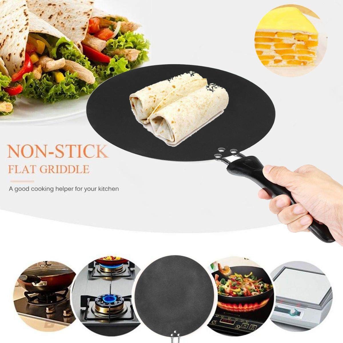 Flat Pan Non-Stick Crepe Steak Pancake Pan Kitchen Cookware Frying Flat Griddle