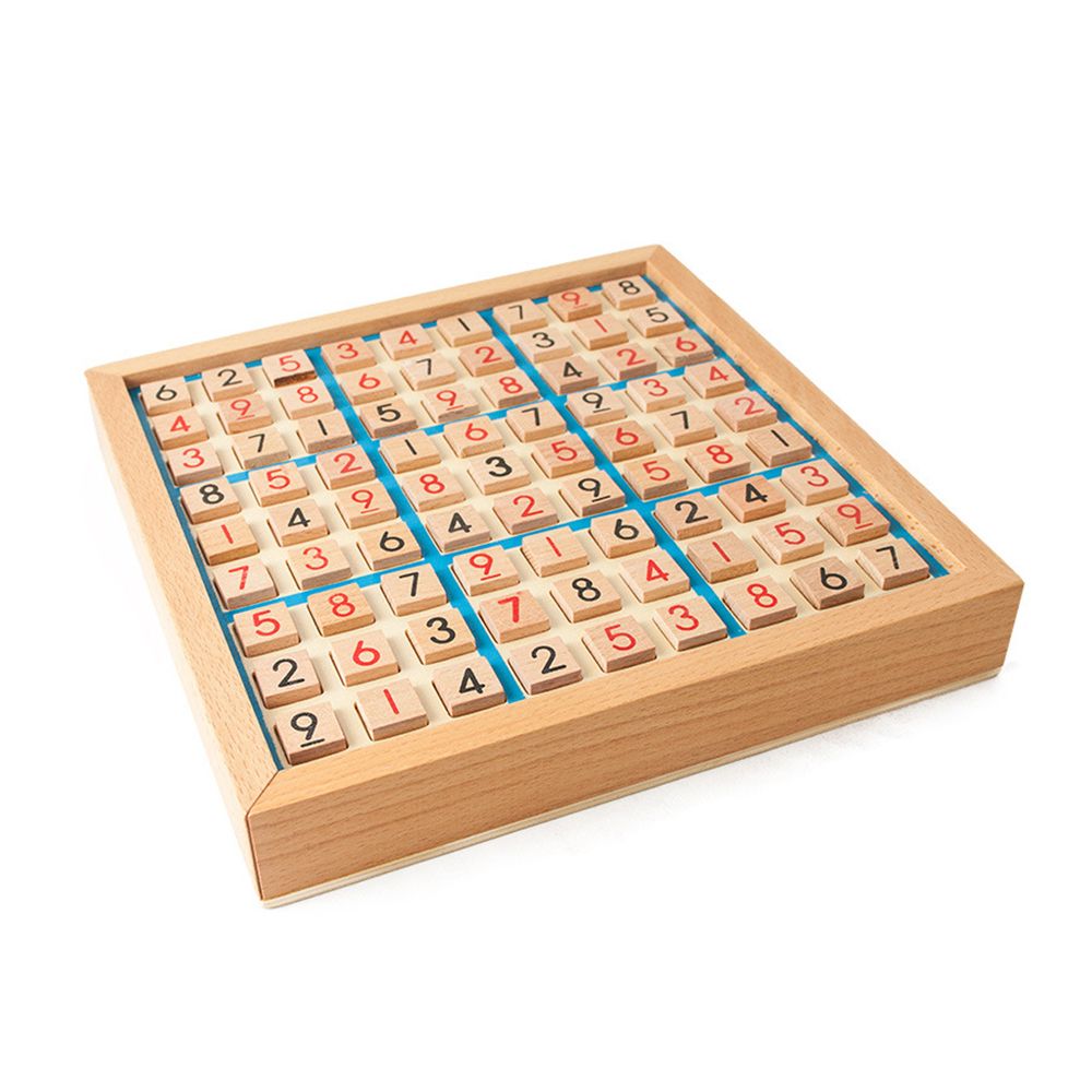 Wooden Sudoku Board Game With Drawer 81-Grid Chessboard