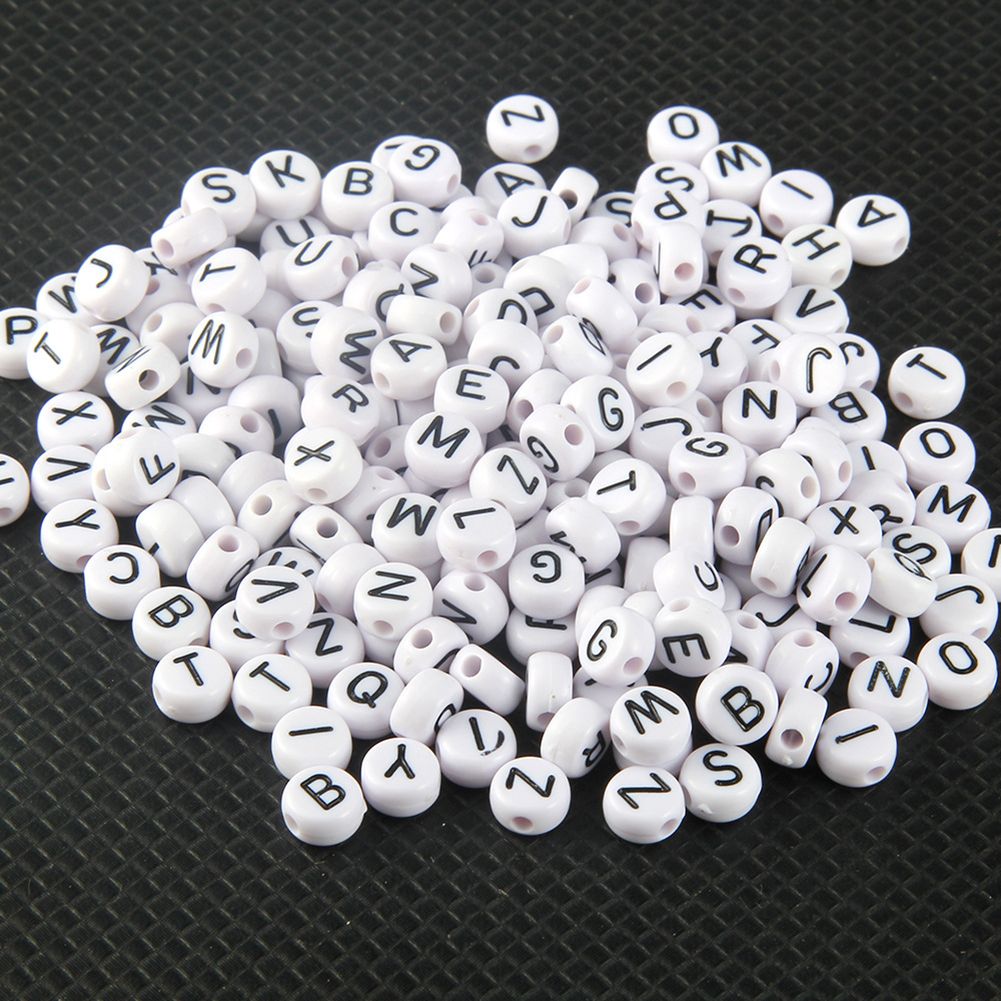 100Pcs English Alphabet Letter Beads DIY Bracelet-100Pcs*