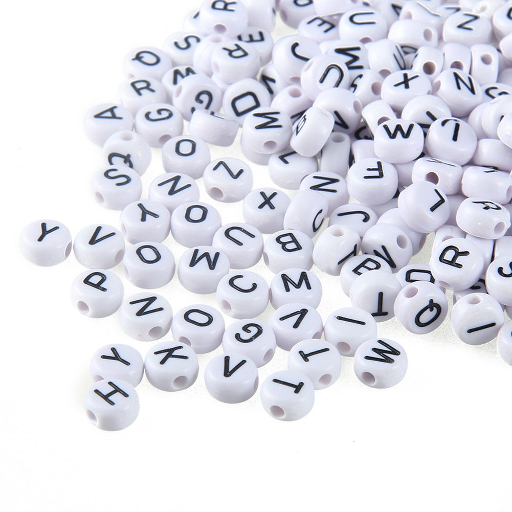100Pcs English Alphabet Letter Beads DIY Bracelet-100Pcs*