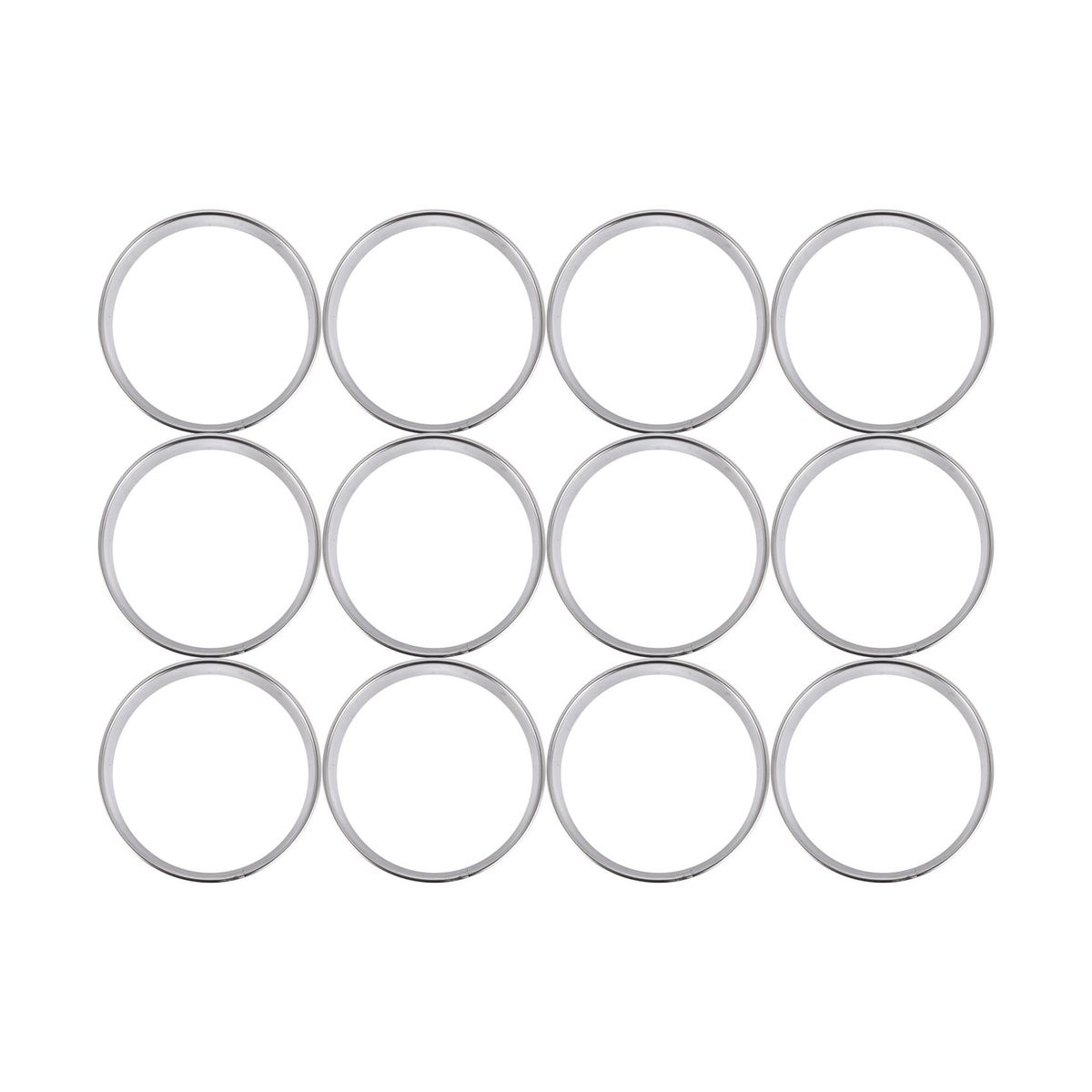 Double Rolled Tart Rings Stainless Steel Round Muffin Rings Metal Crumpet Rings Molds for Making Crumpet,Tart,Muffin 12