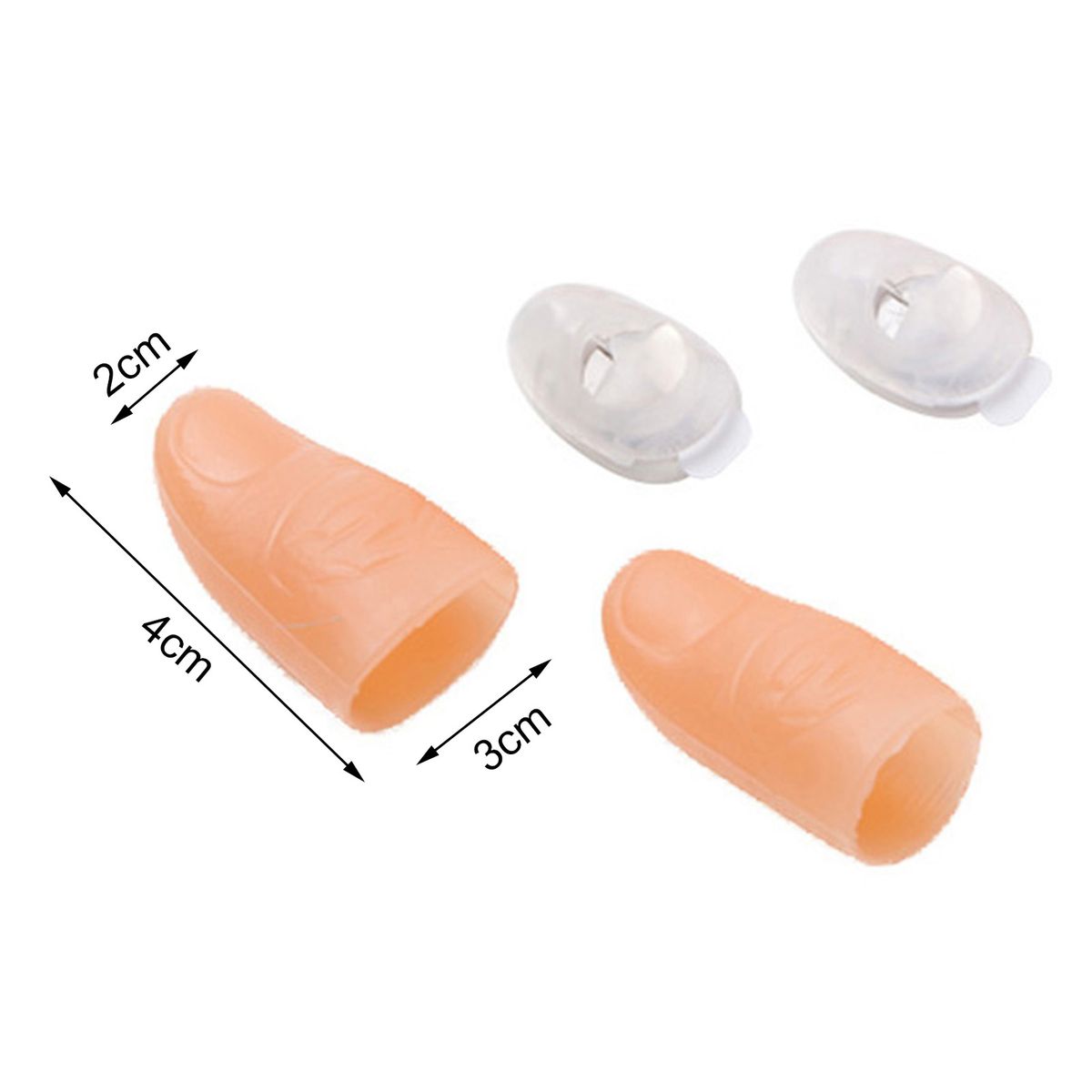 2Pcs Thumb Finger Light Battery Powered Colorful Party-Red