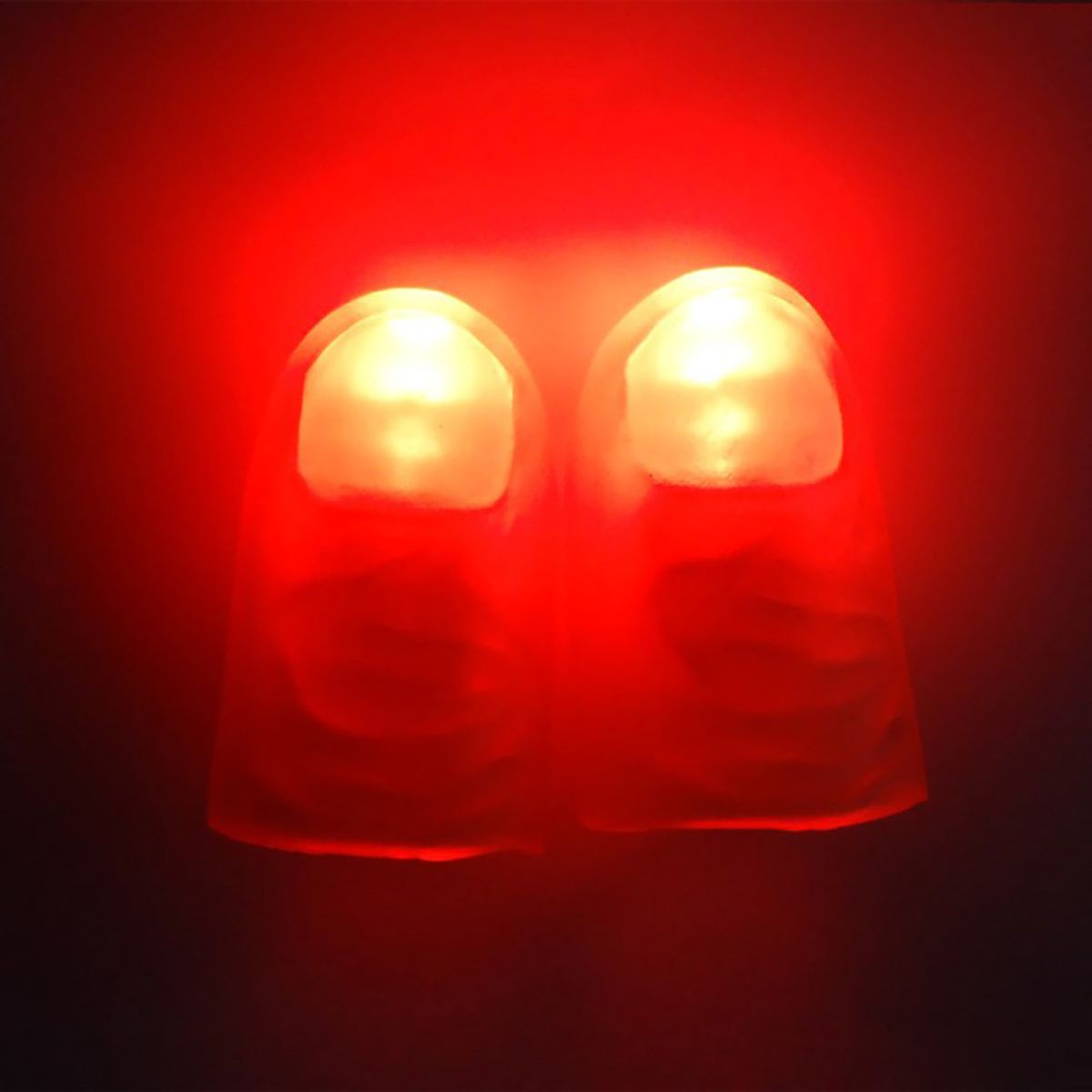 2Pcs Thumb Finger Light Battery Powered Colorful Party-Red