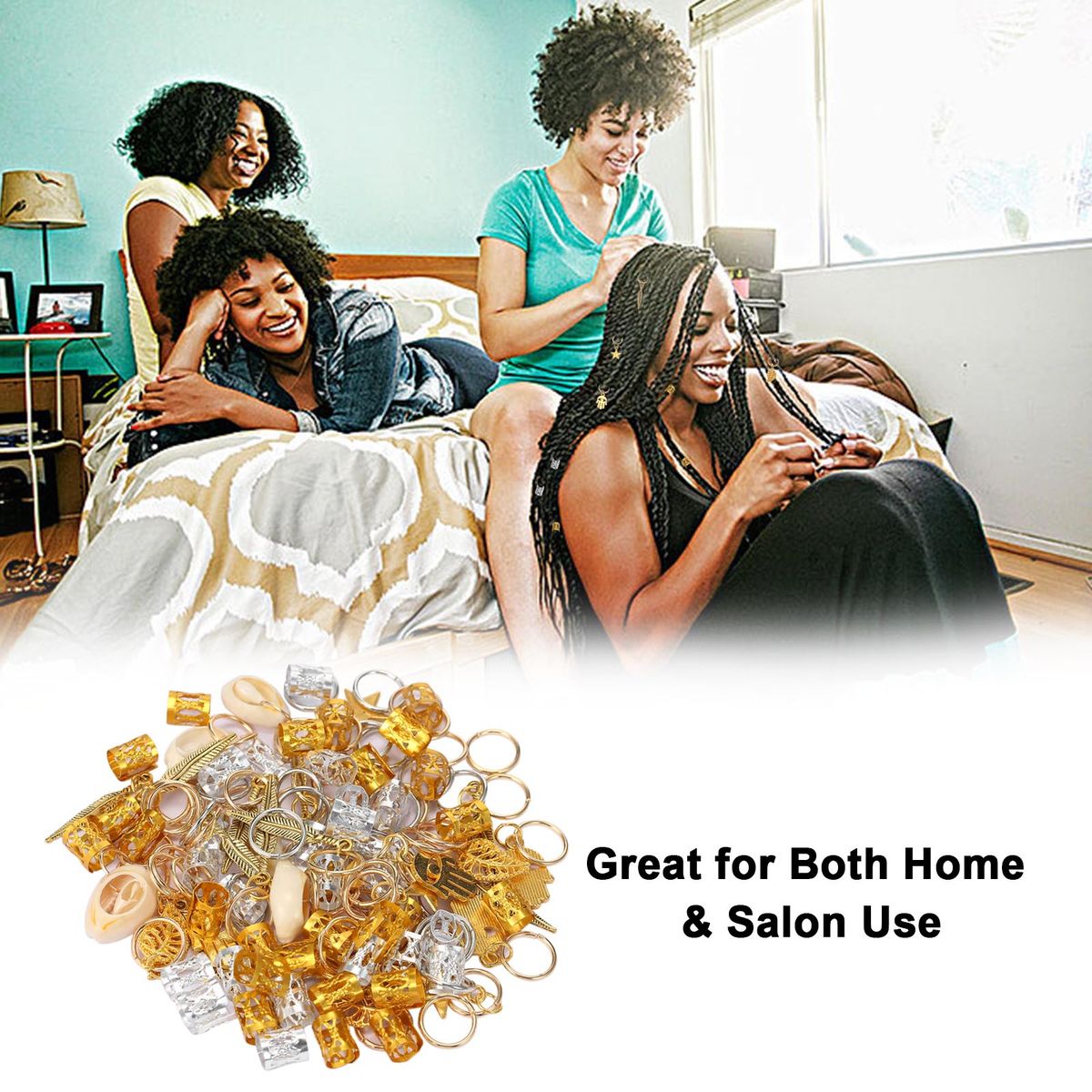 120pcs Dreadlocks Hair Accessories Hair Rings