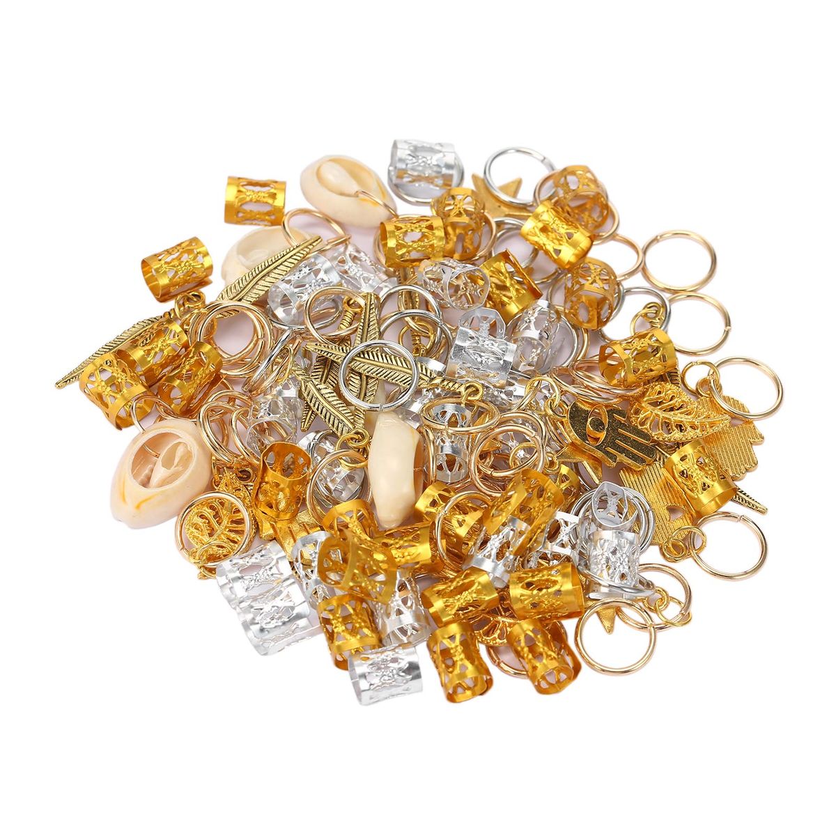 120pcs Dreadlocks Hair Accessories Hair Rings