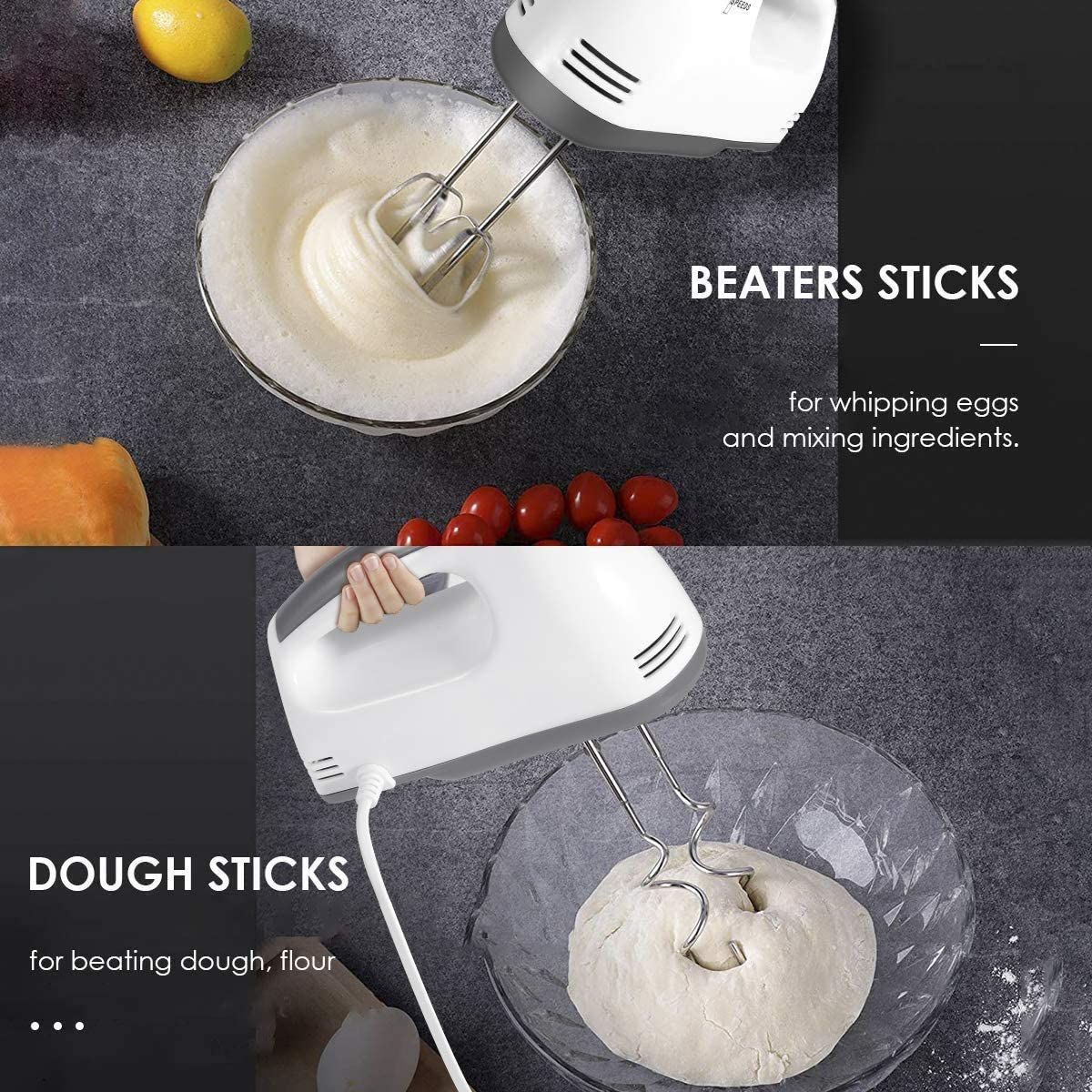 Economical Electric Hand Mixer 7-Speed Handheld Egg Whisk