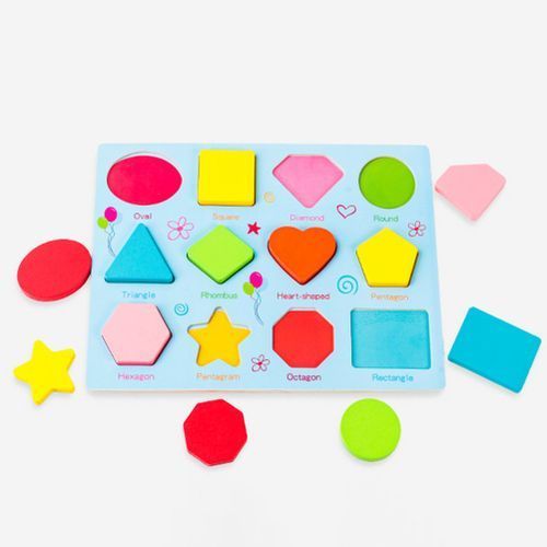 Wooden Montessori Board  - Alphabet, Number And Shape