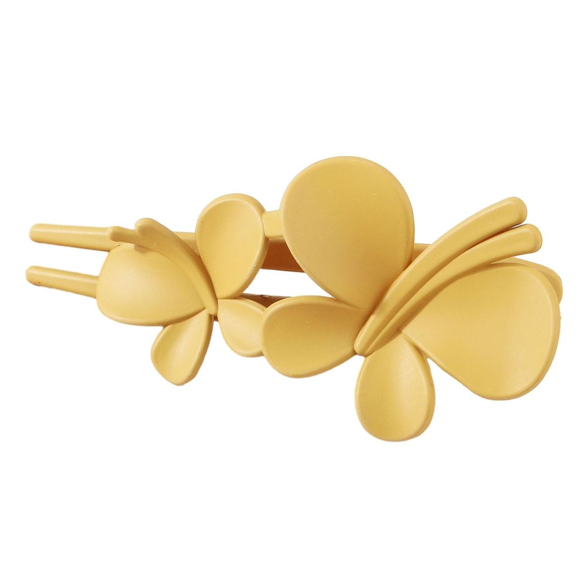 Butterflies Decor Hair Clip Butterfly Hair Clip Stylish Grip for Women Lemon Yellow