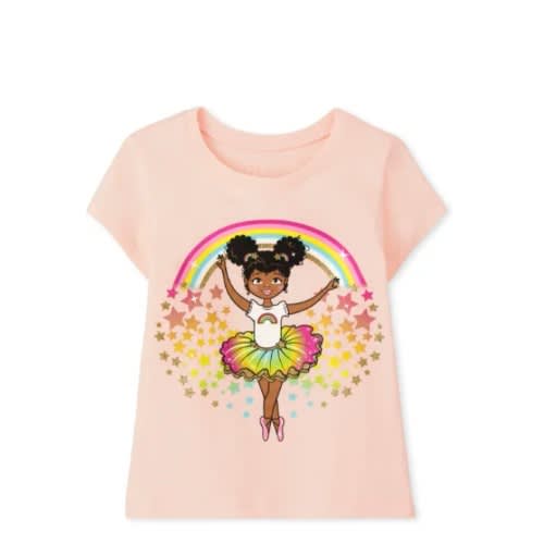 Girls Ballet Dance Rainbow Glitters Top