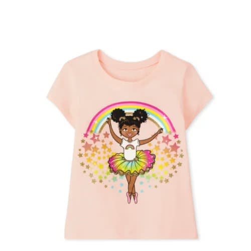 Girls Ballet Dance Rainbow Glitters Top
