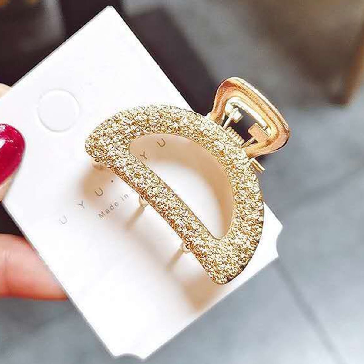 Claw Clip BowknotRectangleHeartMoonEllipse Bath Hair Clip A