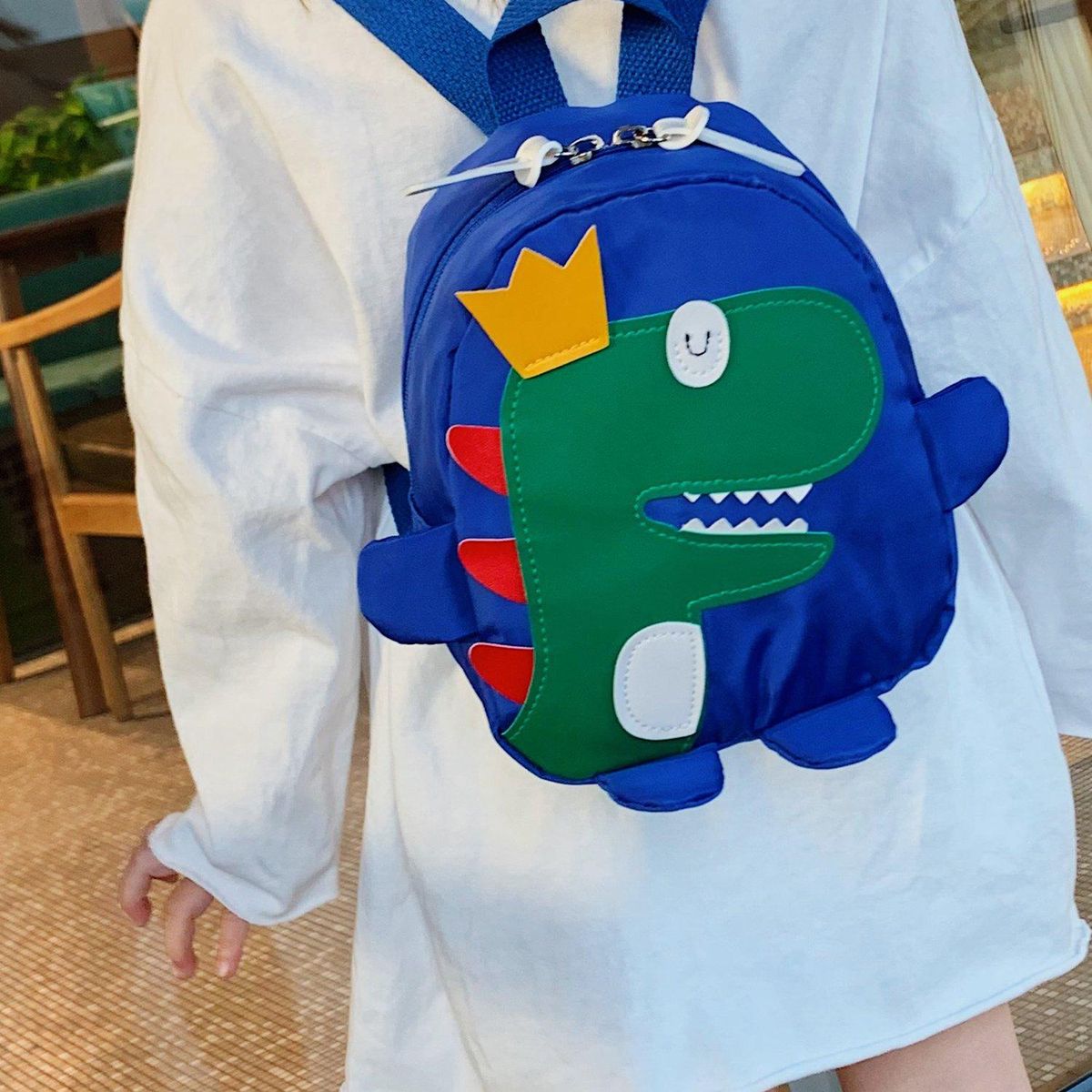 Cute Kids Kindergarten School Bag 3D Cartoon Dinosaur Mini Backpack New Baby Boy School Bag Blue