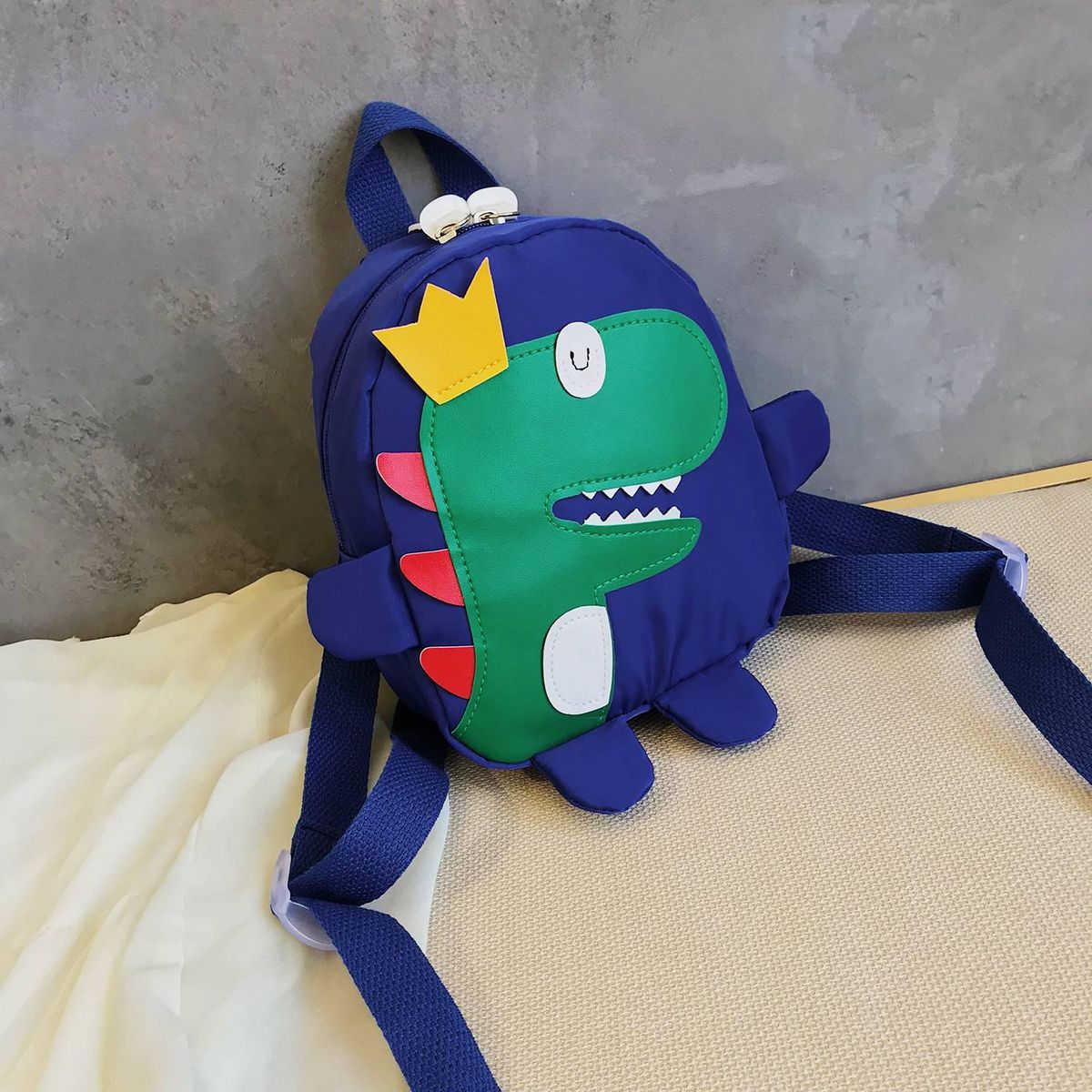 Cute Kids Kindergarten School Bag 3D Cartoon Dinosaur Mini Backpack New Baby Boy School Bag Blue