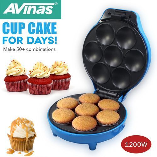 Non-Stick Cupcake Maker/Machine - 1200W Blue