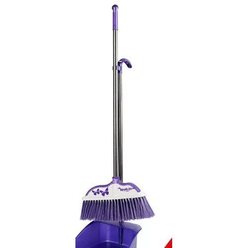 Anti Dust Broom And Packer Set- Broom And Dustpan PURPLE