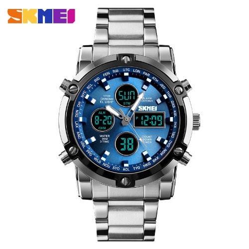 Steel Watch With Gift Box