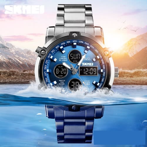 Steel Watch With Gift Box