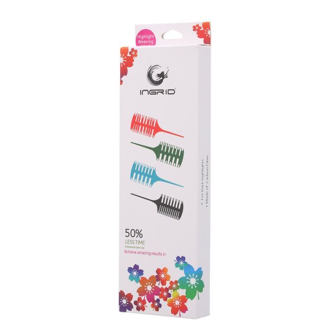 4Pcs/Set Hair Highlight Sectioning Comb For Hair Coloring