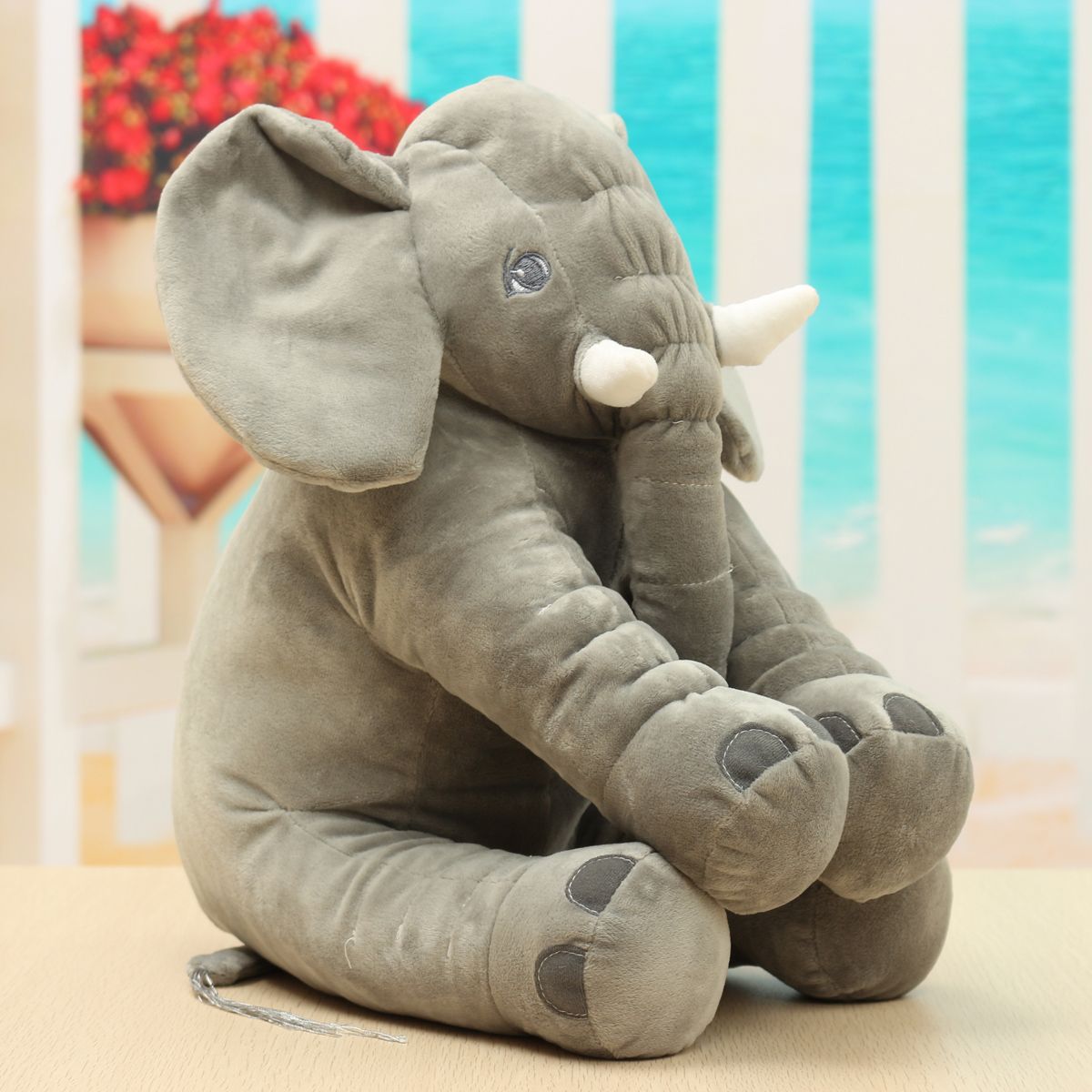 Kids Baby Soft Elephant Doll Sleeping Pillow Plush Stuf Grey