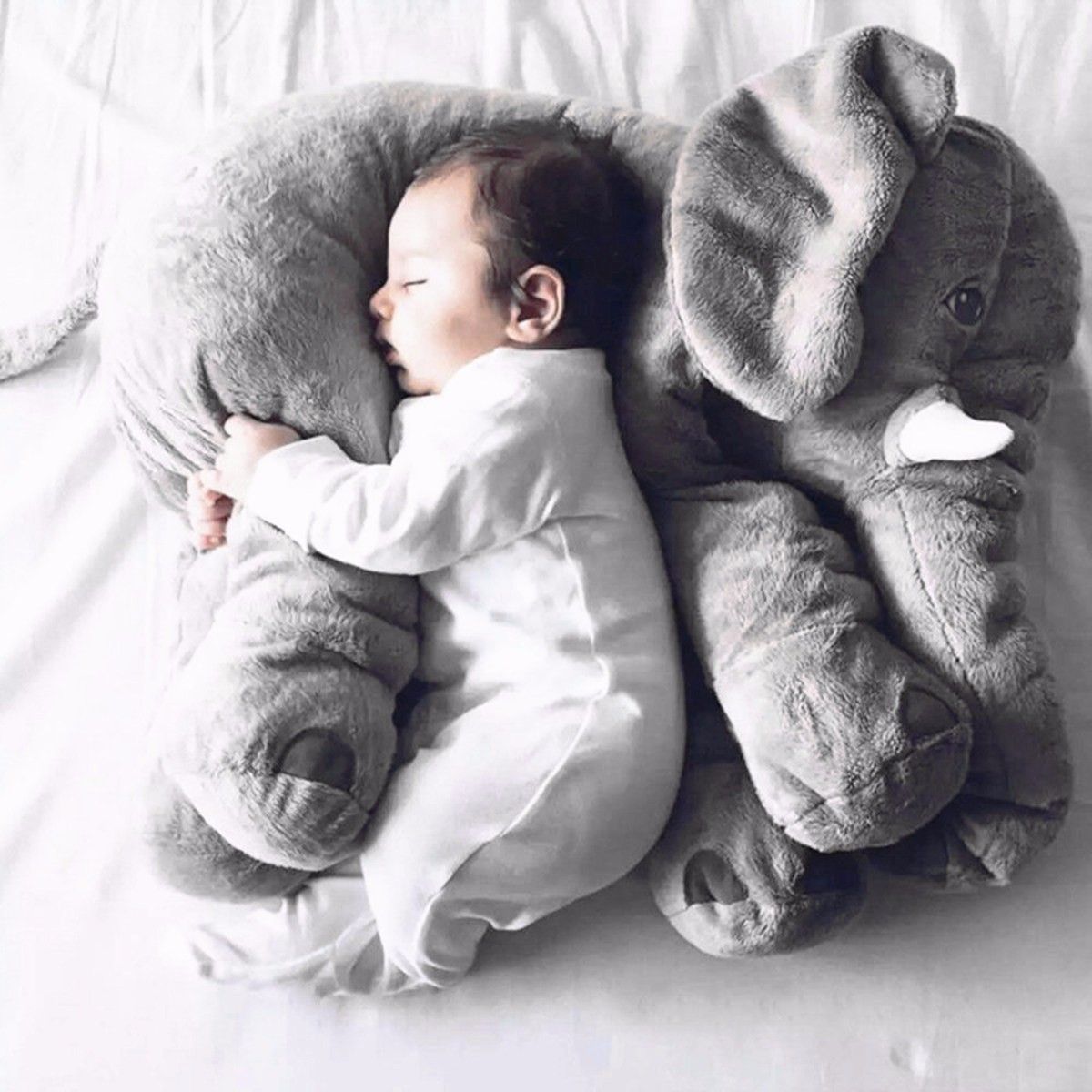 Kids Baby Soft Elephant Doll Sleeping Pillow Plush Stuf Grey