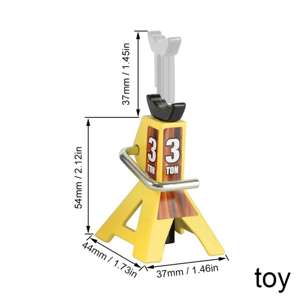 3 Ton Scale Jack Model Axle Stand Lift Toys Heavy Duty Support Vehicle Floor Ratchet for TRX4 D90 CC01 RC Yellow