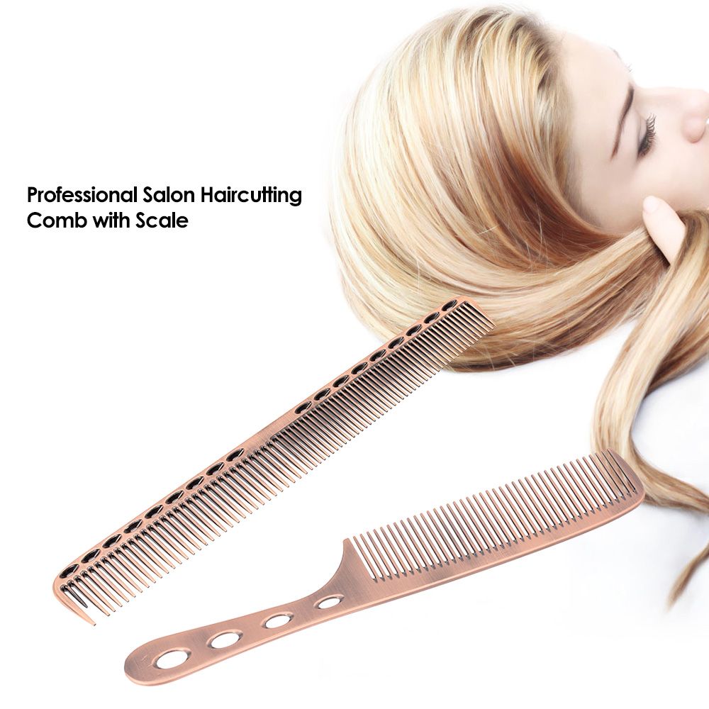 2Pcs Salon Hair Comb With Scale Professional Barber