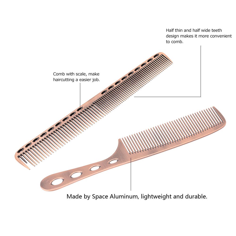 2Pcs Salon Hair Comb With Scale Professional Barber