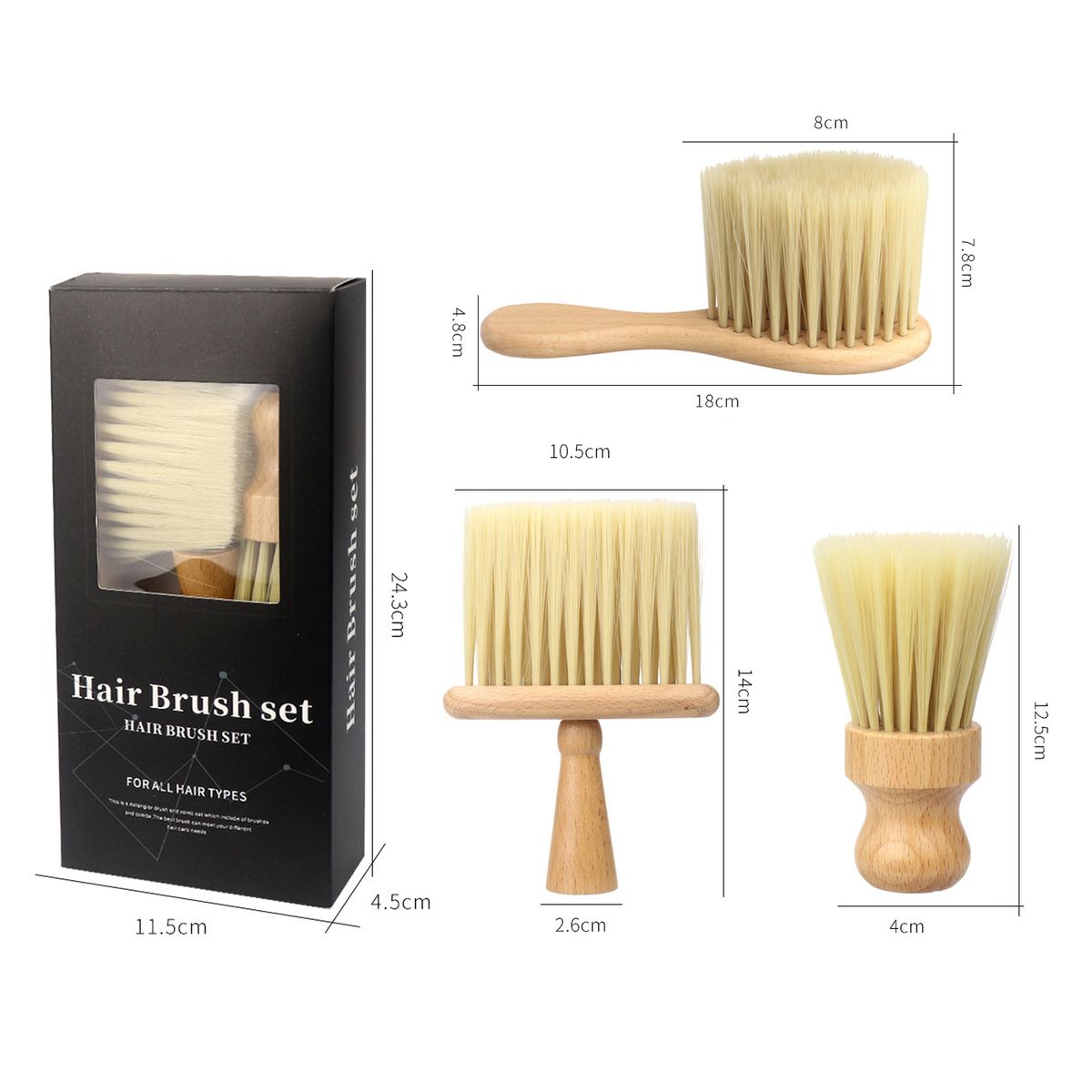 3 Packs Barber Neck Duster Brush Hair Cutting Cleaning