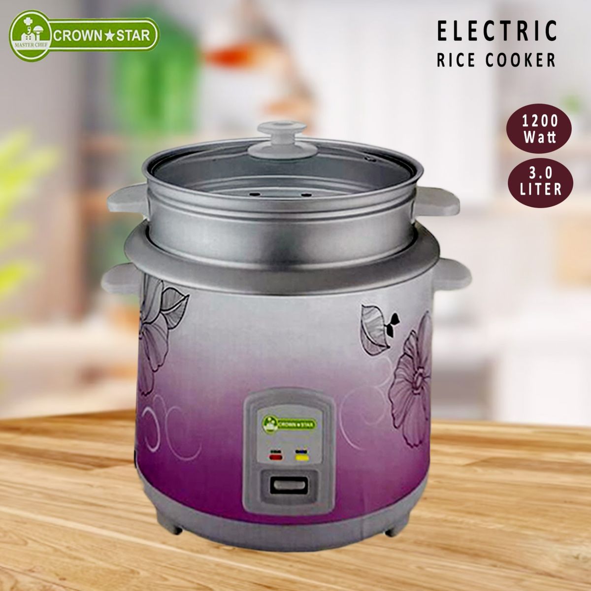 Multifunctional Rice Cooker With Aluminium Steamer- 3 Lt