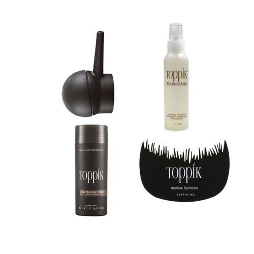 27.5g Dark Brown Hair Fiber+ Milky Hold Spray, Applicator & Optimizer