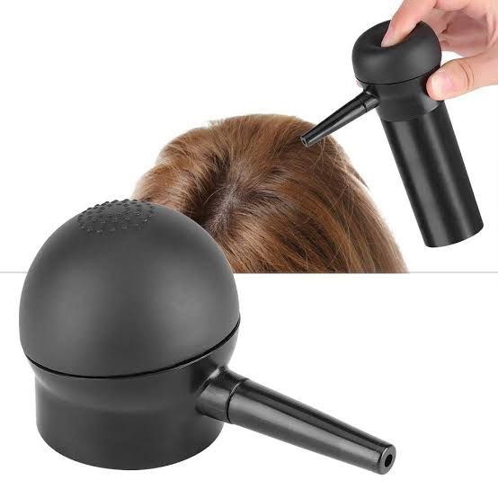 Black Hair Building Fibers + Applicator