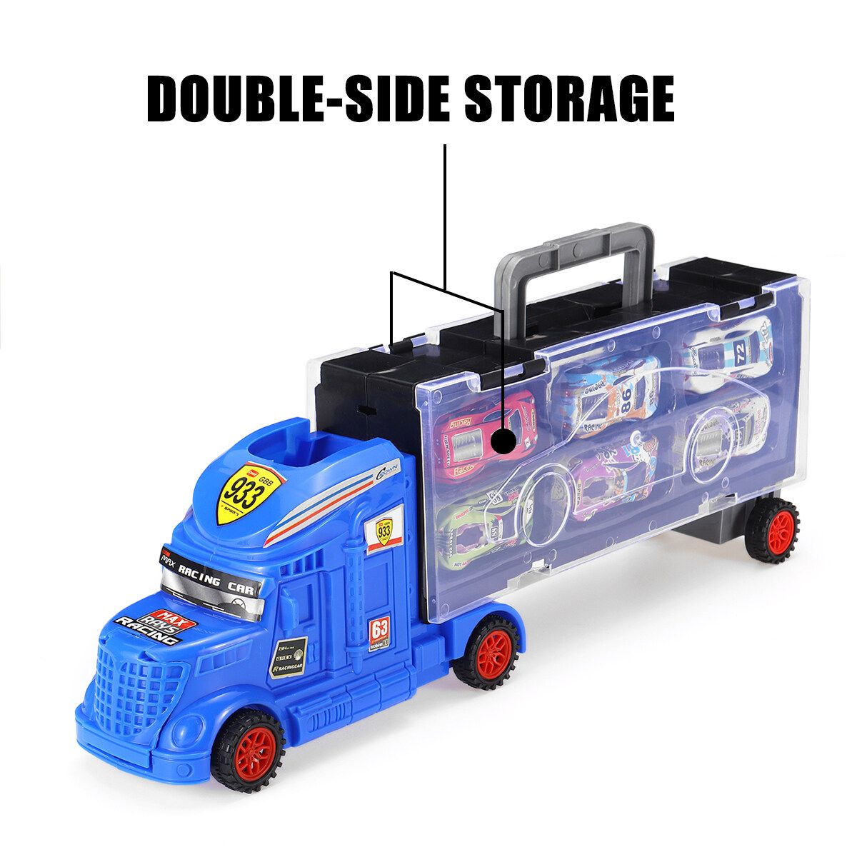 6/12pcs Vehicle Set Pull Back Car Toys For Boys Kids Child Party Education Favors Toy Christmas Gift Set Red+6car