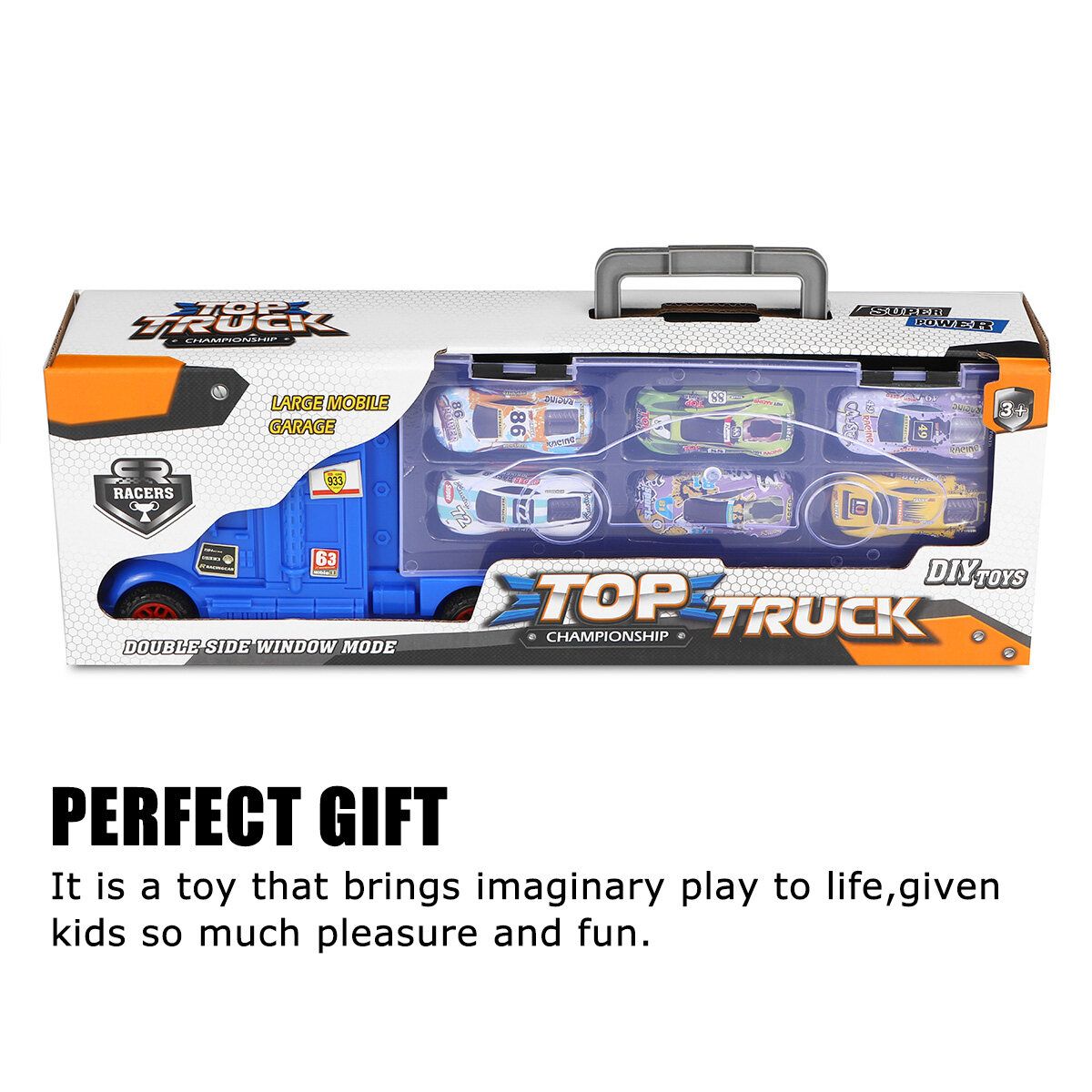 6/12pcs Vehicle Set Pull Back Car Toys For Boys Kids Child Party Education Favors Toy Christmas Gift Set Red+6car