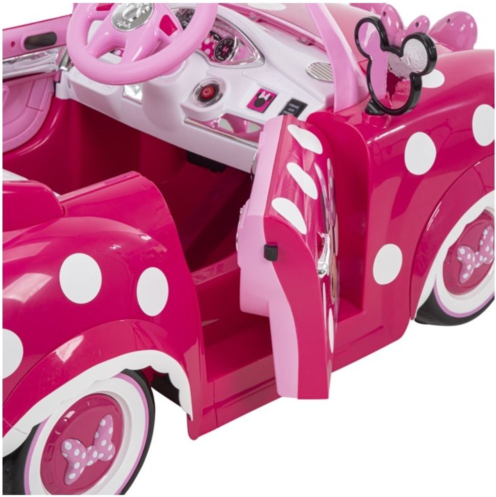 Disney Minnie Mouse Convertible Car 6-Volt Electric Ride-On By Huffy