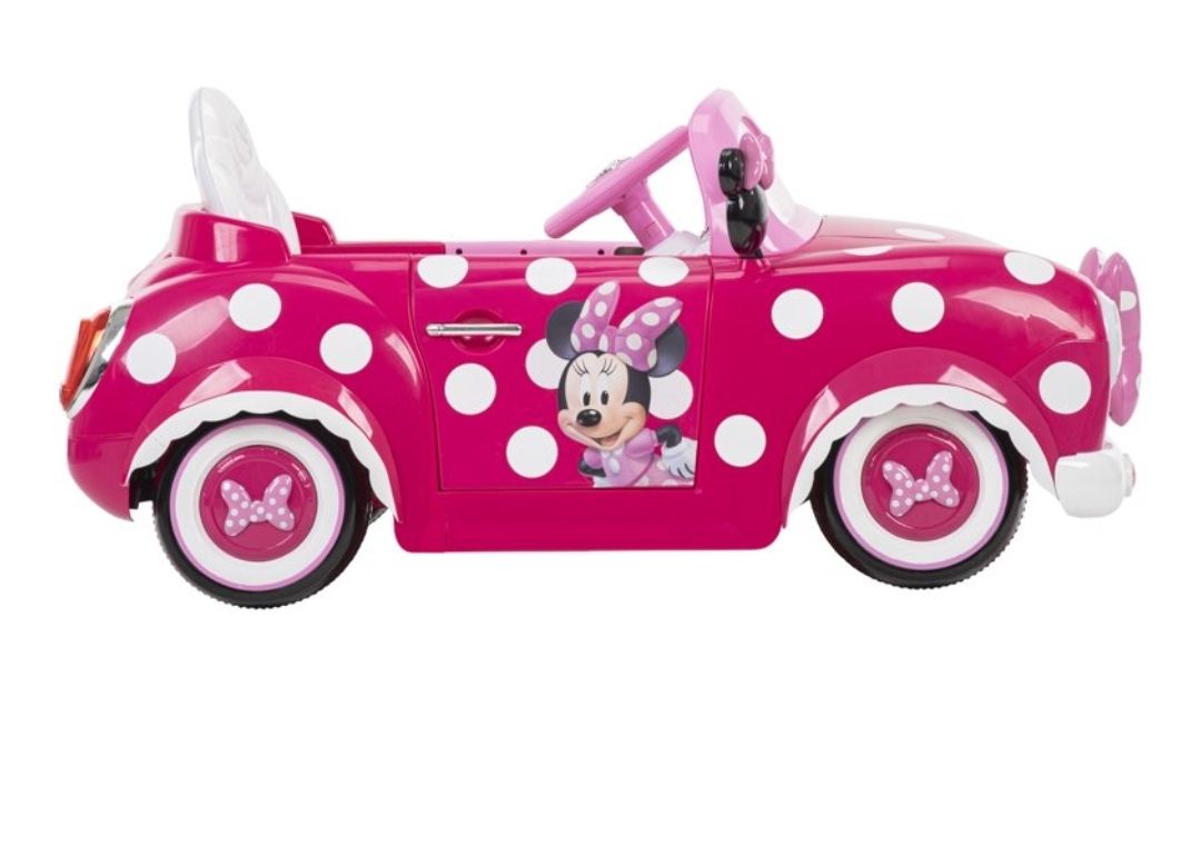 Disney Minnie Mouse Convertible Car 6-Volt Electric Ride-On By Huffy