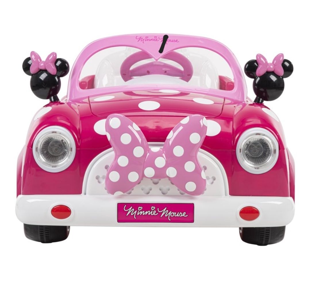 Disney Minnie Mouse Convertible Car 6-Volt Electric Ride-On By Huffy
