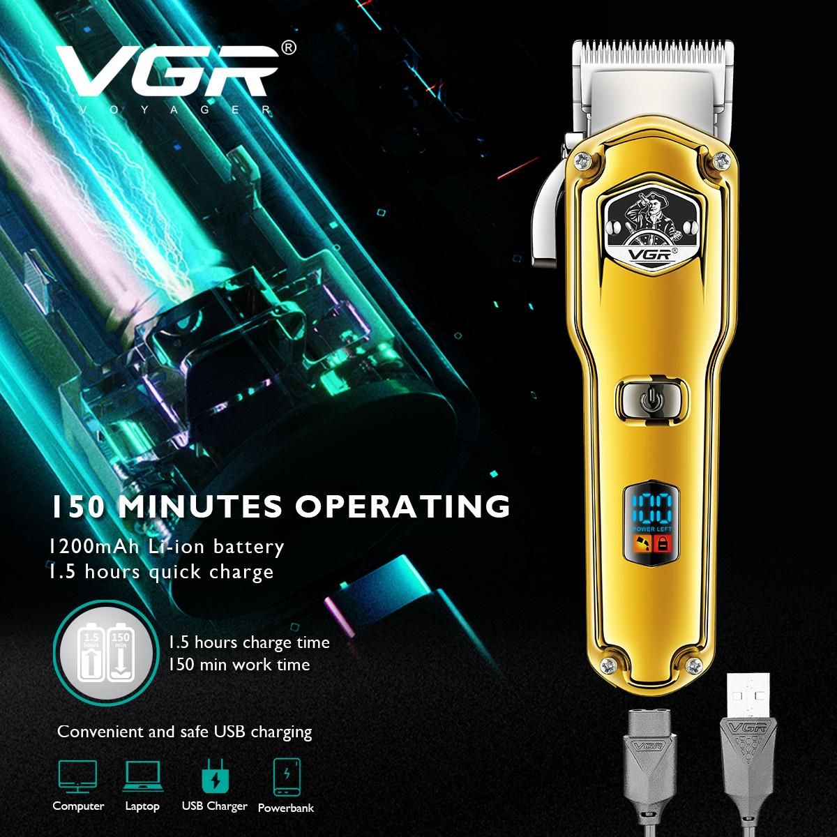 Hair Trimmer Waterproof Hair Cutting Machine Hair Clipper