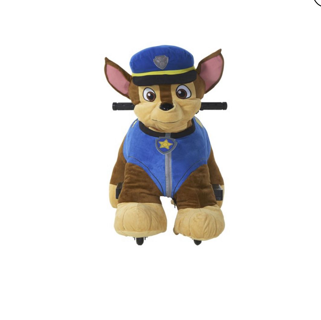 6 Volt Plush Paw Patrol Ride On With Pup House - Chase/Marshall/Skye