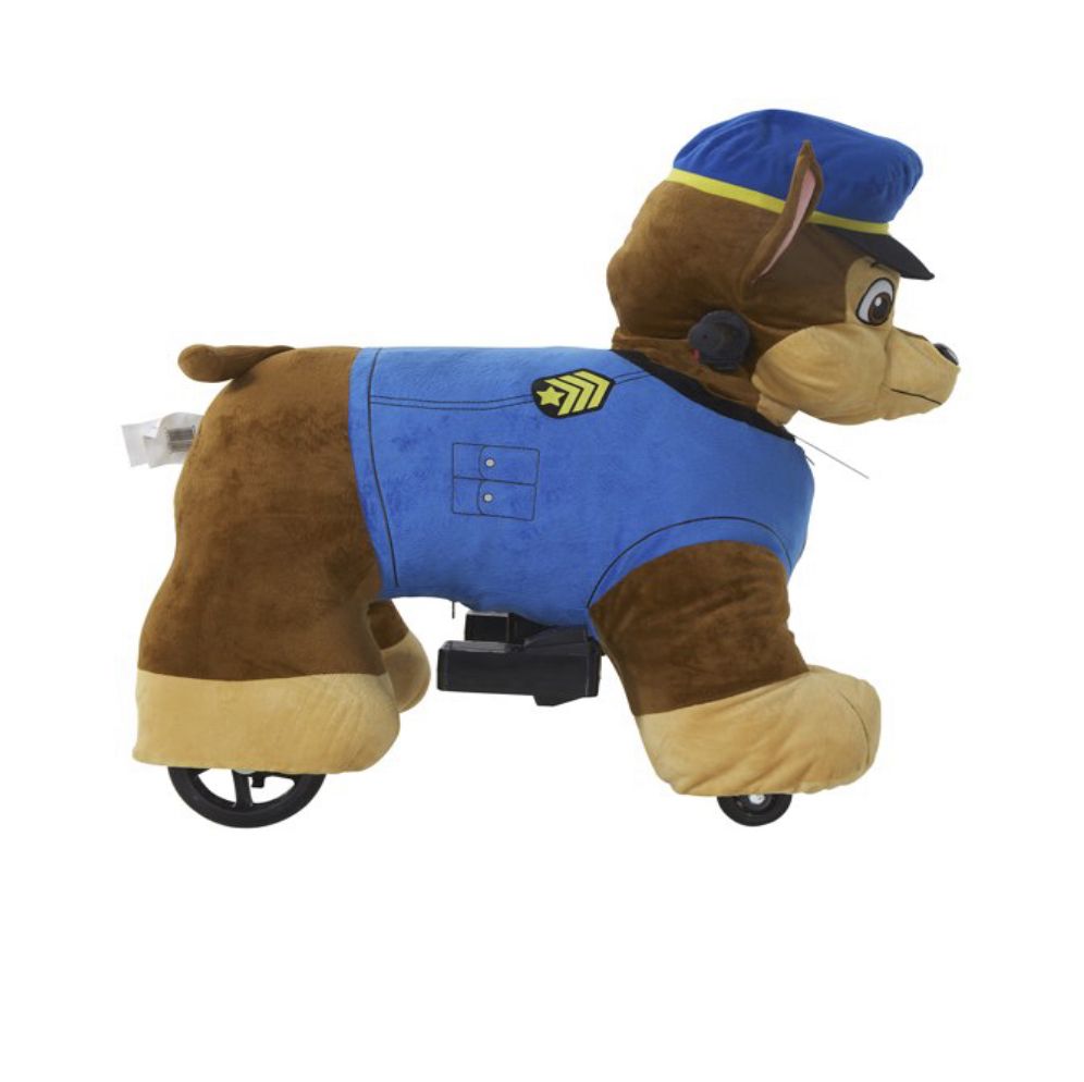 6 Volt Plush Paw Patrol Ride On With Pup House - Chase/Marshall/Skye