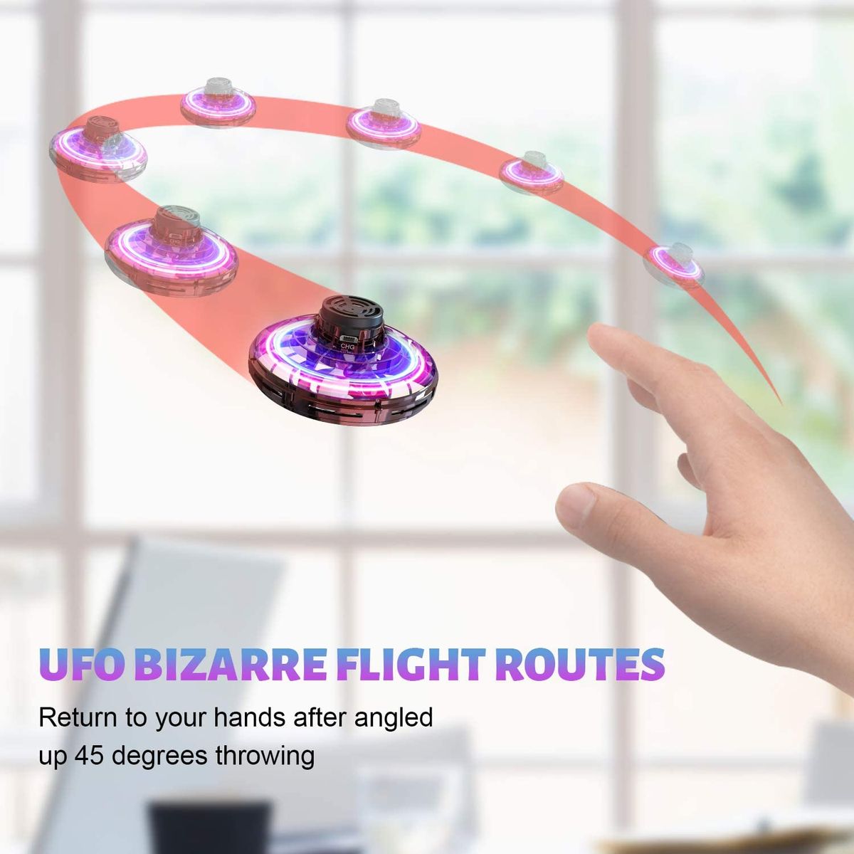 Fidget Spinner UFO Boomerang Flying Toys With LED Lights
