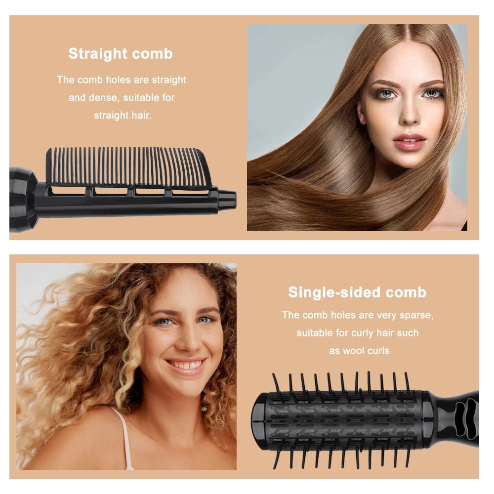 4 In 1 Multifunction Hot Air Brush Negative Ion Electric