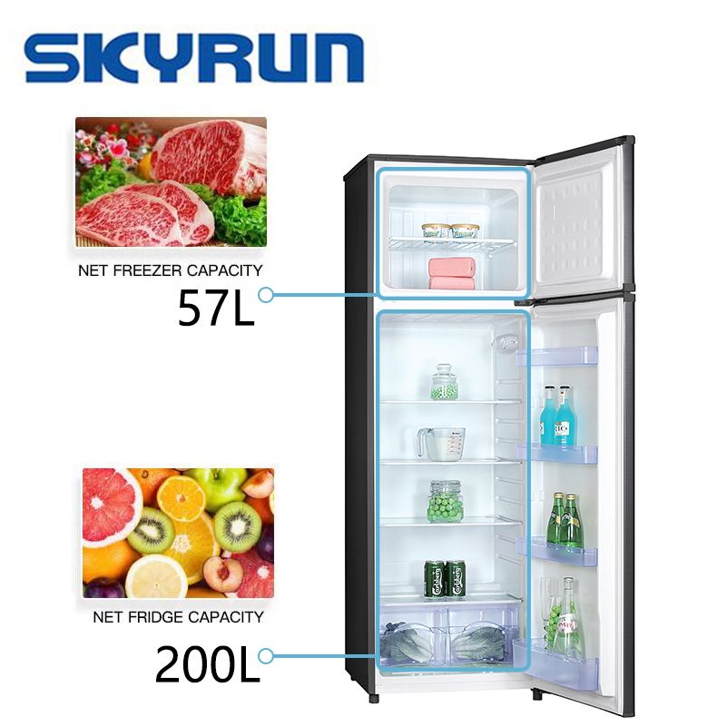 252 Litres Double Door Top Mount Fridge (BCD-257A) - Inox