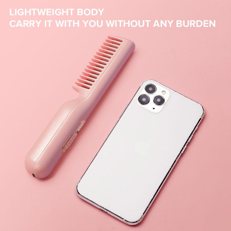 Unisex Portable Travel Heat Comb Brushes Beard Or Hair Straightener Tools USB TYPE-C Interface
