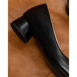 Block Mid Heel Cooperate Cover - Black
