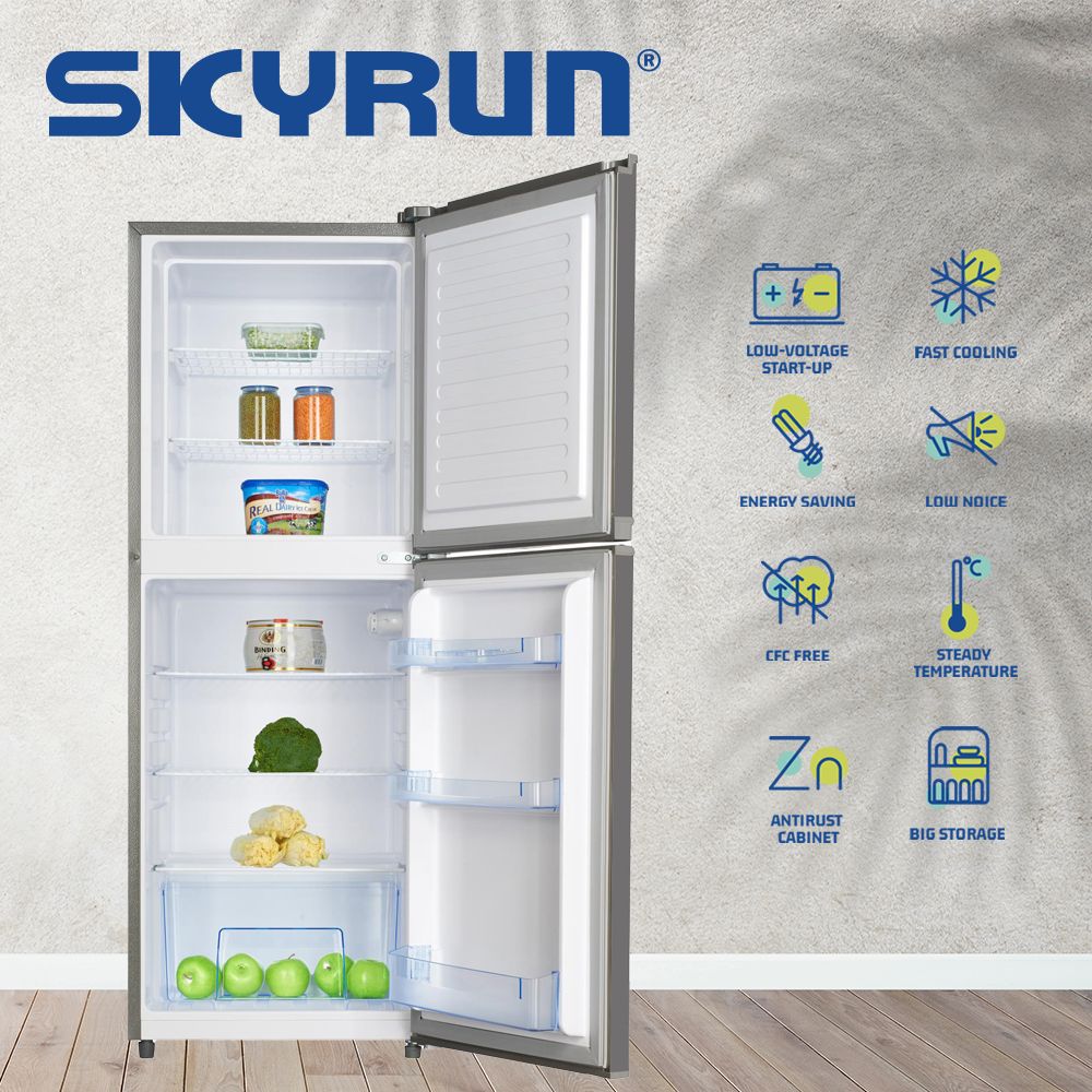195 Litres Double Door Top Mount Fridge (BCD-195HS) - Inox