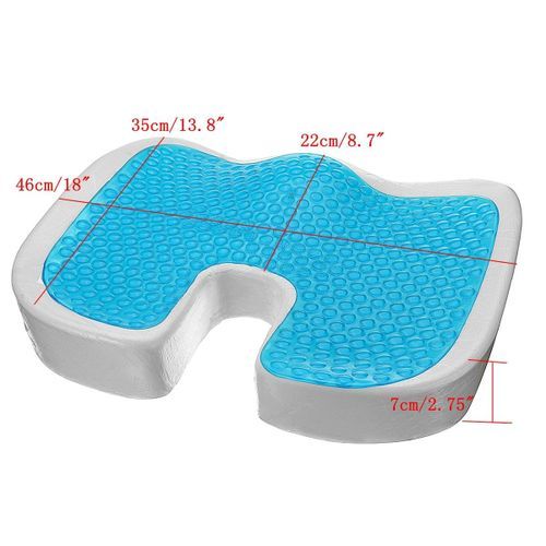 Seat Cushion Gel Pillow Cooling Coccyx Prostate Hemorrhoid Pain Relief Chair Xl